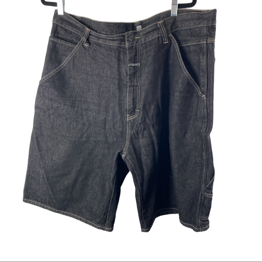 Vintage 90/ Girbaud Black Cargo Jean Shorts Size 40 Y2K